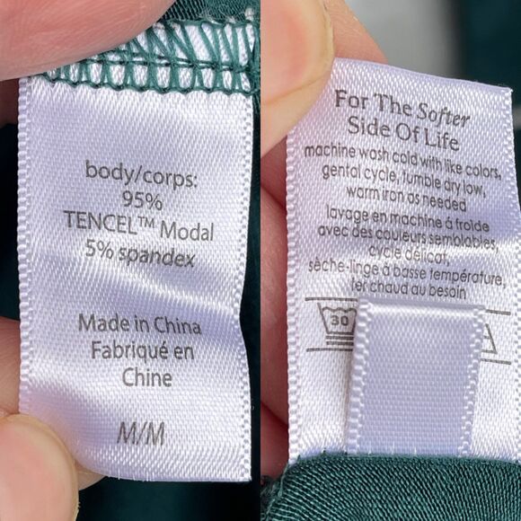 Eberjey Gisele Sleep Shirt in Evergreen Ivory Pajamas size medium - Picture 11 of 11